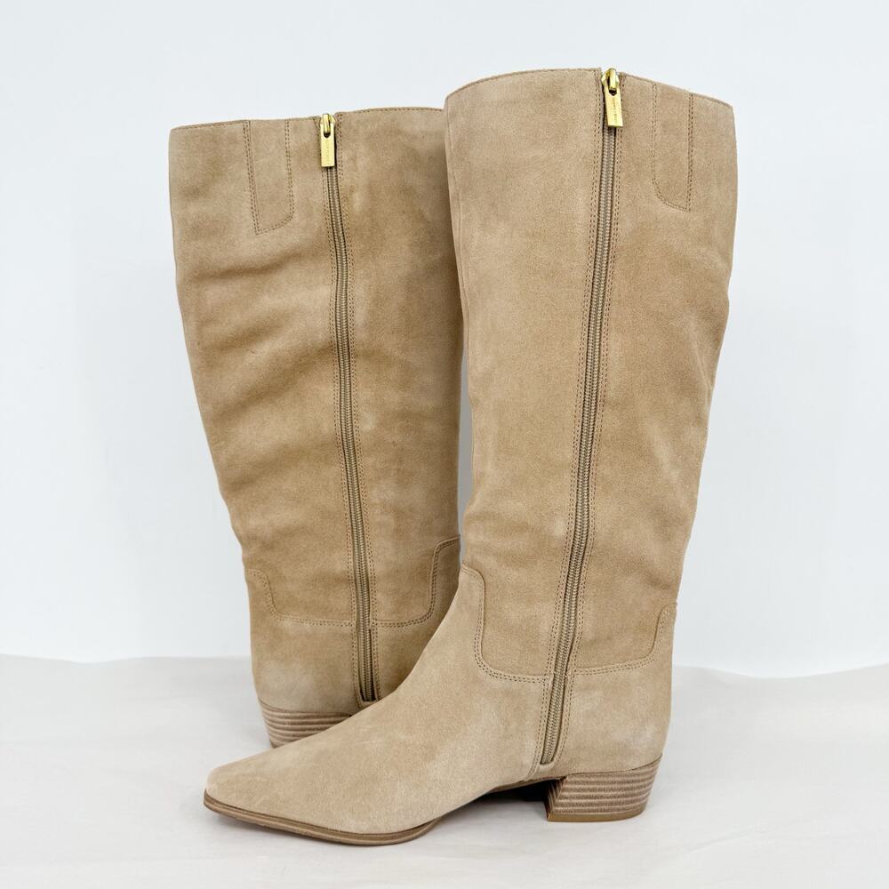 Vince Camuto Womens Pavla 2 Knee High Boots US 7.5 M Wide Calf Beige Suede NIB - Picture 8 of 13
